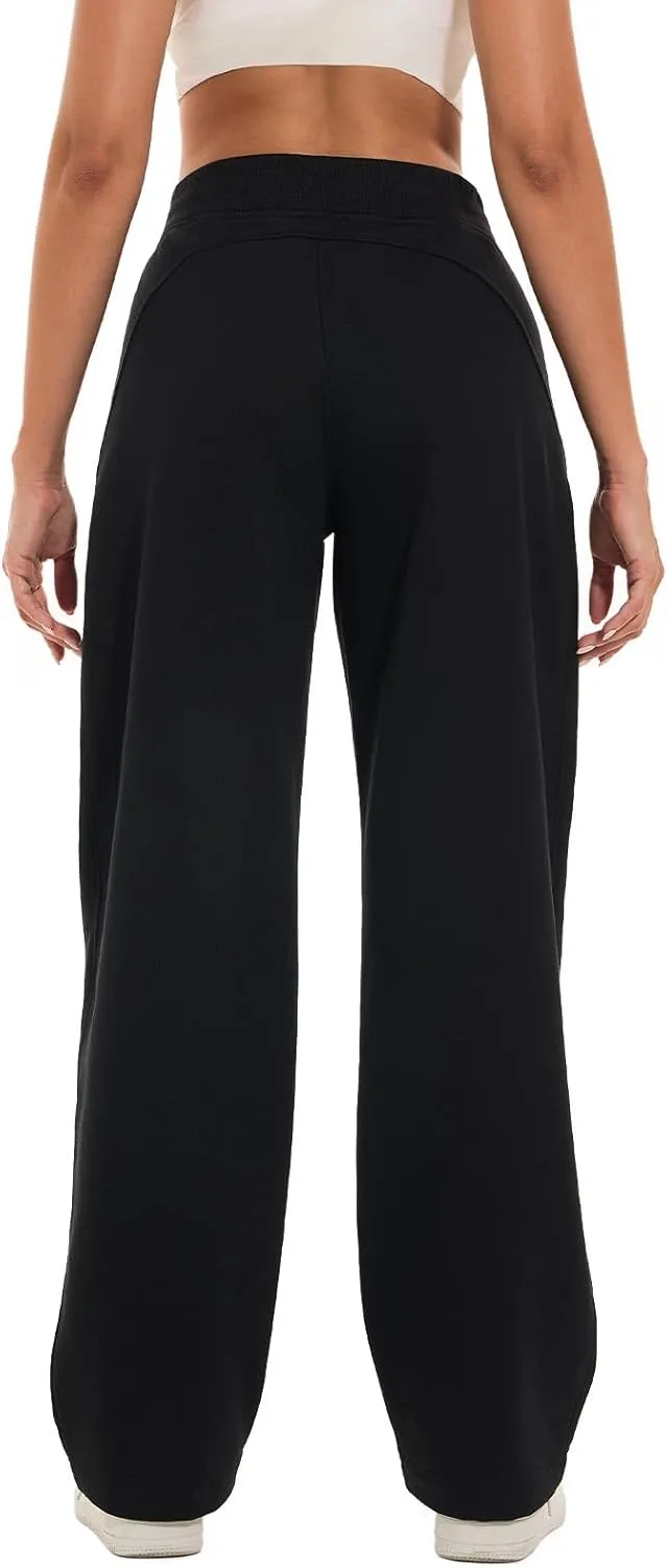 HOdo 32"/34" Inseam Womens Tall Sweatpants Fleece Joggers for Women Wide Leg Pants with Pockets for Workout
