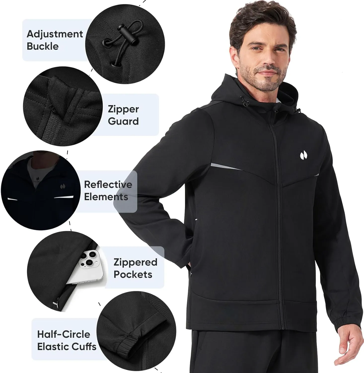 HOTSUIT Sweat Suits Men Tracksuit for Men Sweatsuits 2 Piece Set Track Suits Jogging Casual Outfits Hoodie Athletic Full Zip