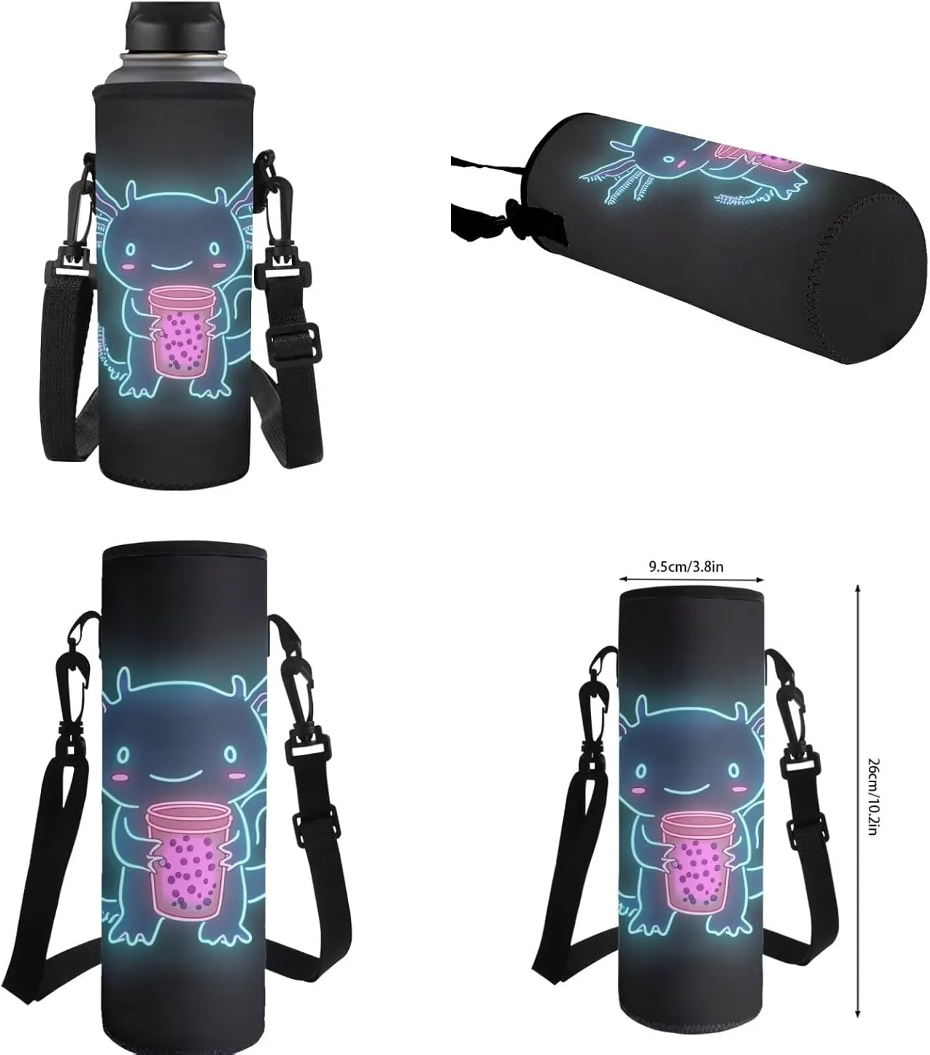 HUIACONG Axolotl Backpack for Boys Bookbag with Lunch Box Set Girls Backpacks Kids Elementary Book Bag Kindergarten Back to School Supplies Pencil Case