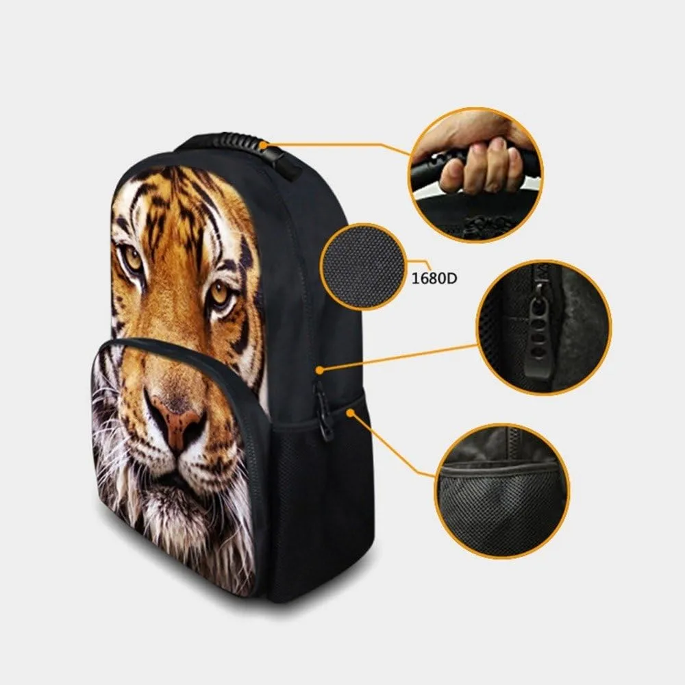 HW Animal School Bag,School College Backpack,Teenagers Casual Daypack,17 Inch Laptop Backpack for Kids