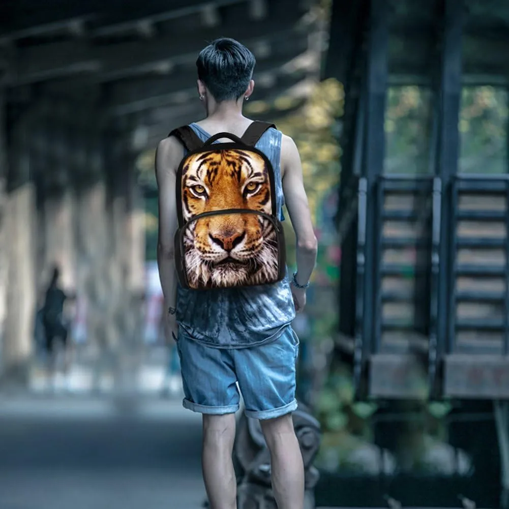 HW Animal School Bag,School College Backpack,Teenagers Casual Daypack,17 Inch Laptop Backpack for Kids