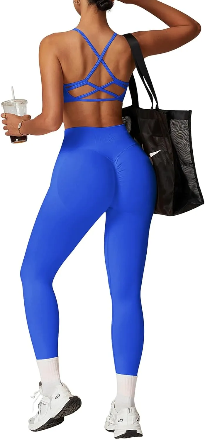Impact Leggings for Women Hidden Scrunch Butt Leggings Seamless Workout Gym Yoga Pants Compression Tummy Control