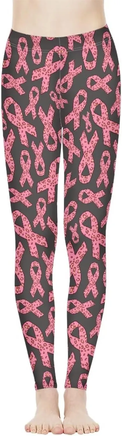 Irisjudy Hawaii Floral Women's Long Leggings, Van Gogh Art High Waist Workout Tight, Cute Girl Stretchy Soft Tights Plus Size