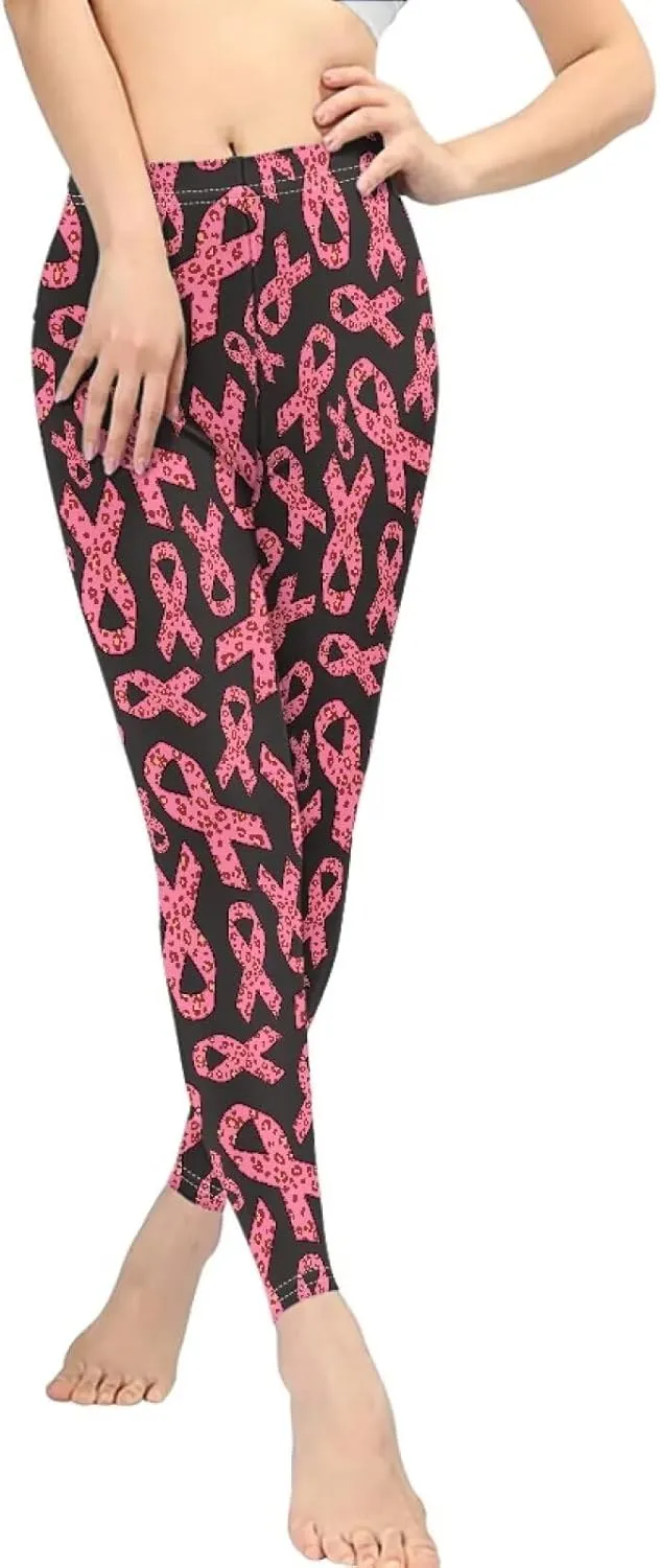 Irisjudy Hawaii Floral Women's Long Leggings, Van Gogh Art High Waist Workout Tight, Cute Girl Stretchy Soft Tights Plus Size