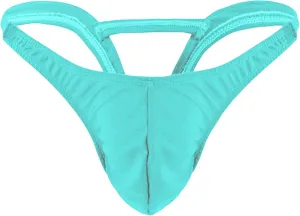 JEsilunmaMY Mens Underwear Low Rise Bulge Pouch Backless T-Back Bikini Briefs Solid Color Hollow Out G-String Underpants