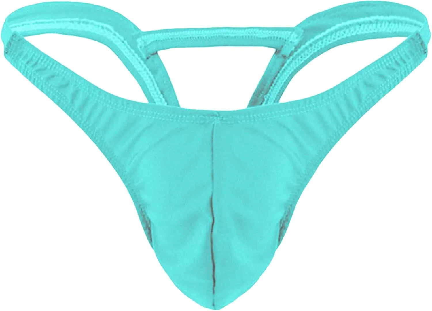 JEsilunmaMY Mens Underwear Low Rise Bulge Pouch Backless T-Back Bikini Briefs Solid Color Hollow Out G-String Underpants