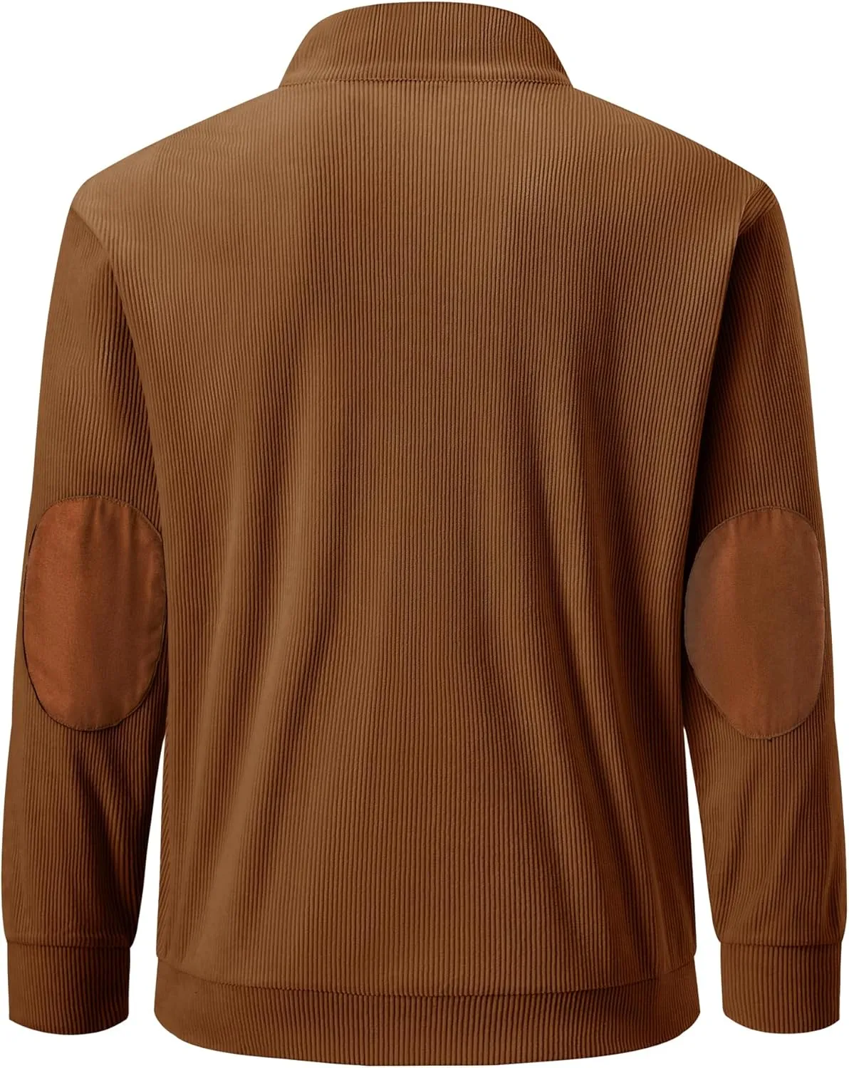 JMIERR Men's Corduroy Sweatshirt Casual Long Sleeve Stand Collar Button Pullover Sweatshirts with Pockets