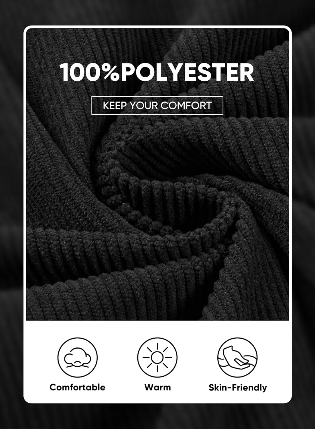 JMIERR Men's Corduroy Sweatshirt Casual Long Sleeve Stand Collar Button Pullover Sweatshirts with Pockets