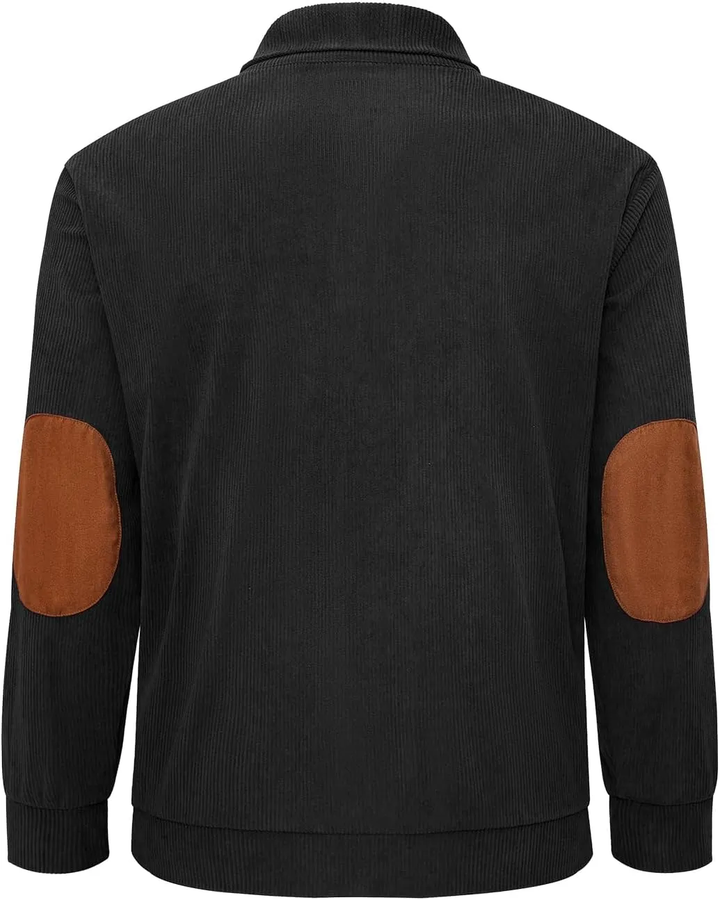 JMIERR Men's Corduroy Sweatshirt Casual Long Sleeve Stand Collar Button Pullover Sweatshirts with Pockets