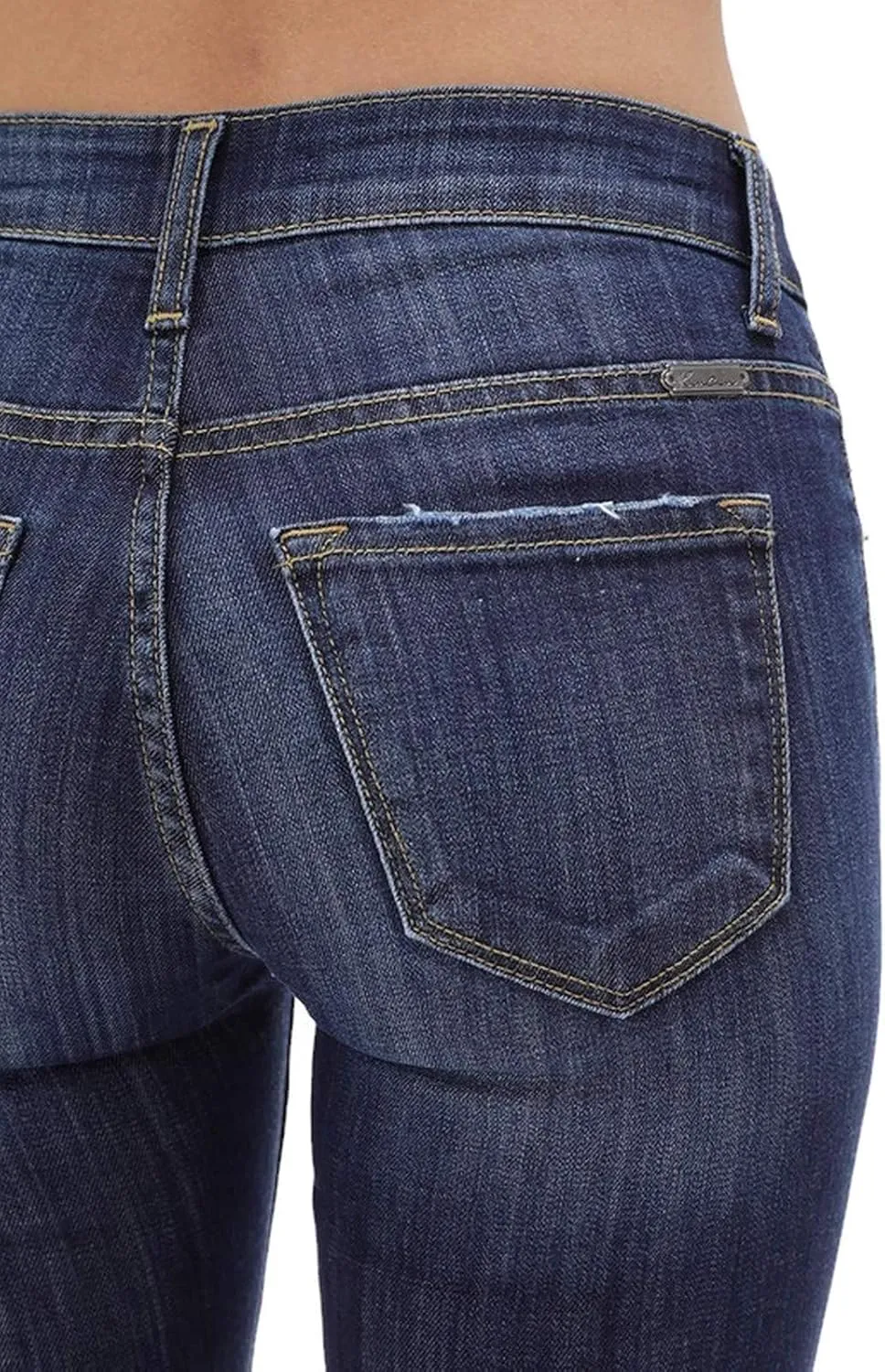 Kan Can Women's Mid Waist Skinny Fit Denim Jeans