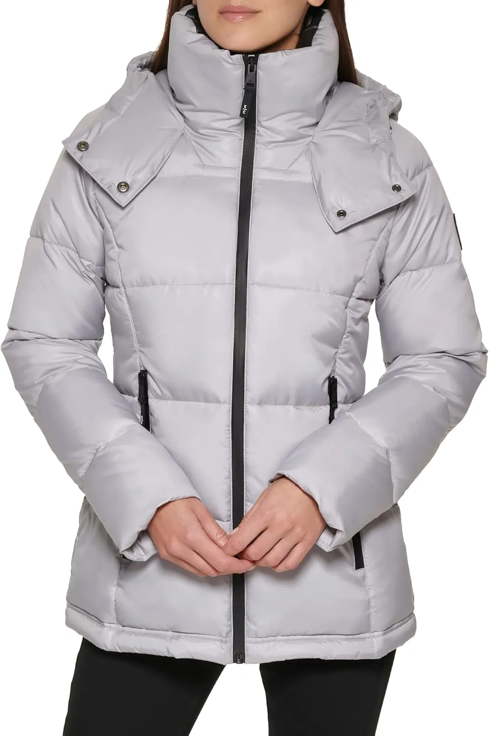Kenneth Cole Women's Heavy Weight Stand Collar Down Puffer Jacket