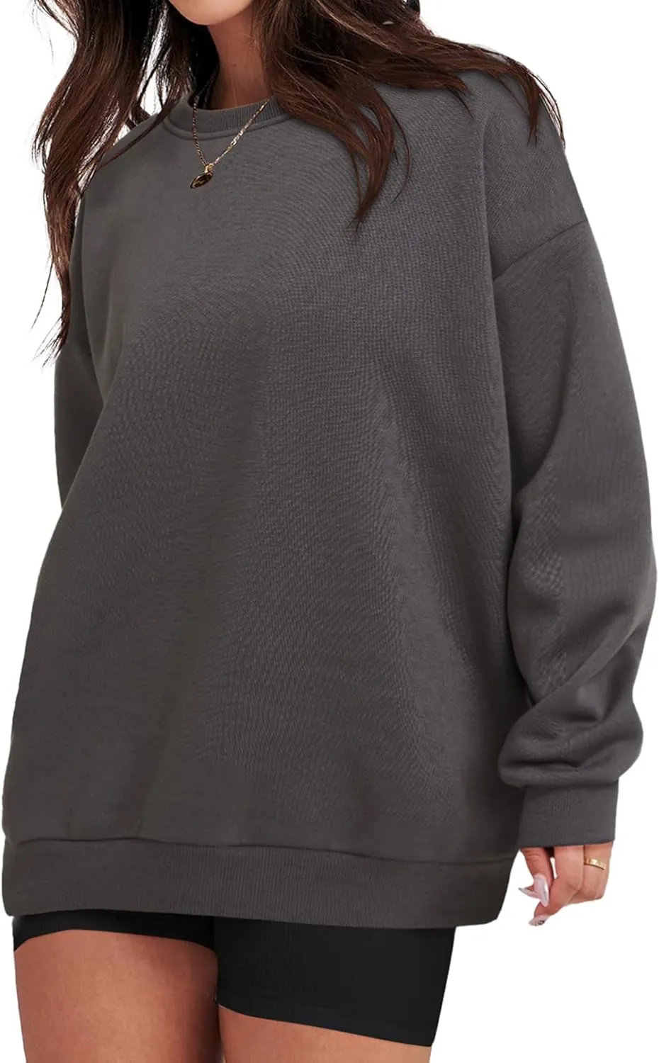 KIFOVEN Women's Casual Oversized Fleece Pullover Sweatshirts Hoodies Crew Neck Fall Winter Outfits