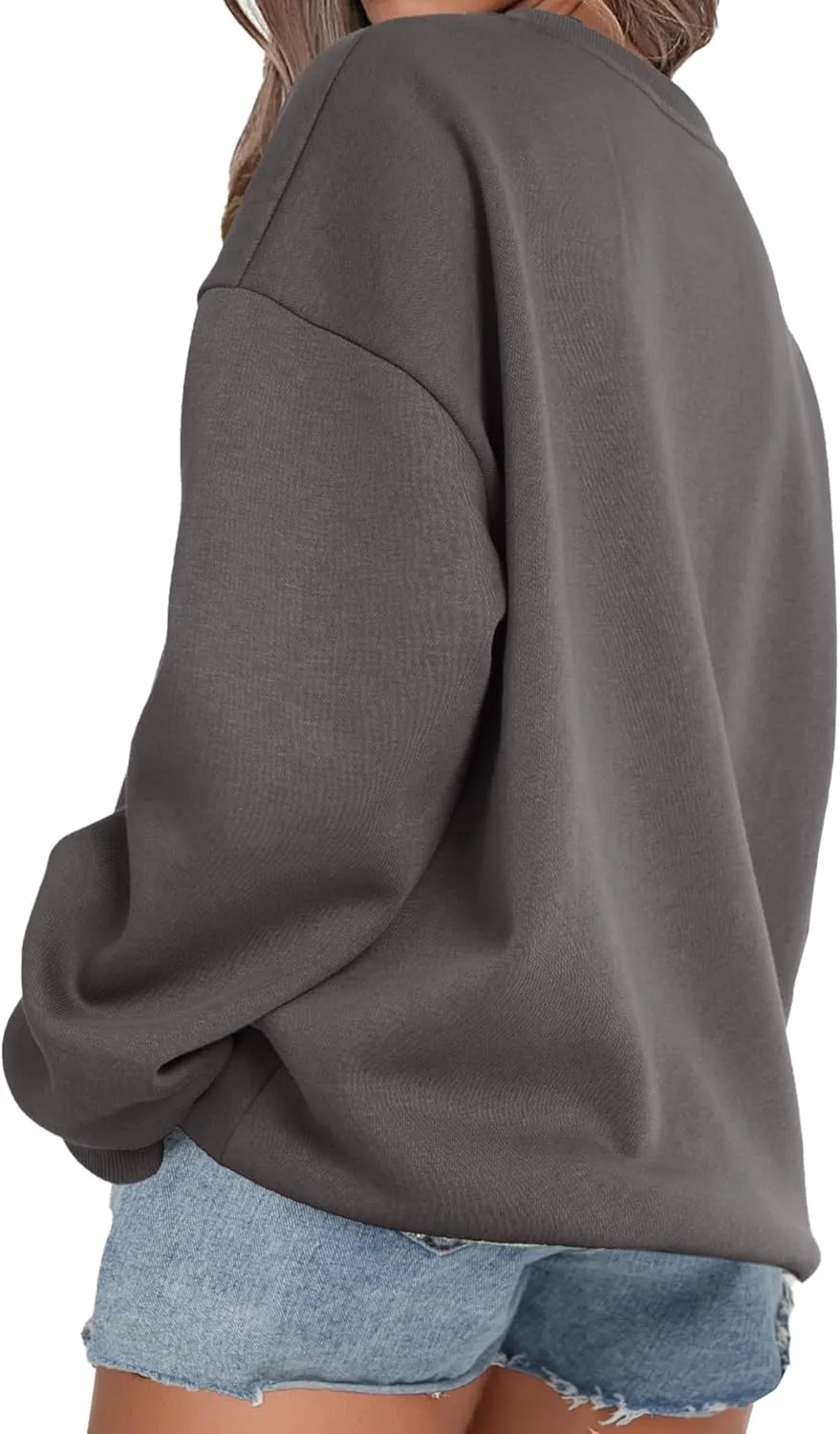 KIFOVEN Women's Casual Oversized Fleece Pullover Sweatshirts Hoodies Crew Neck Fall Winter Outfits