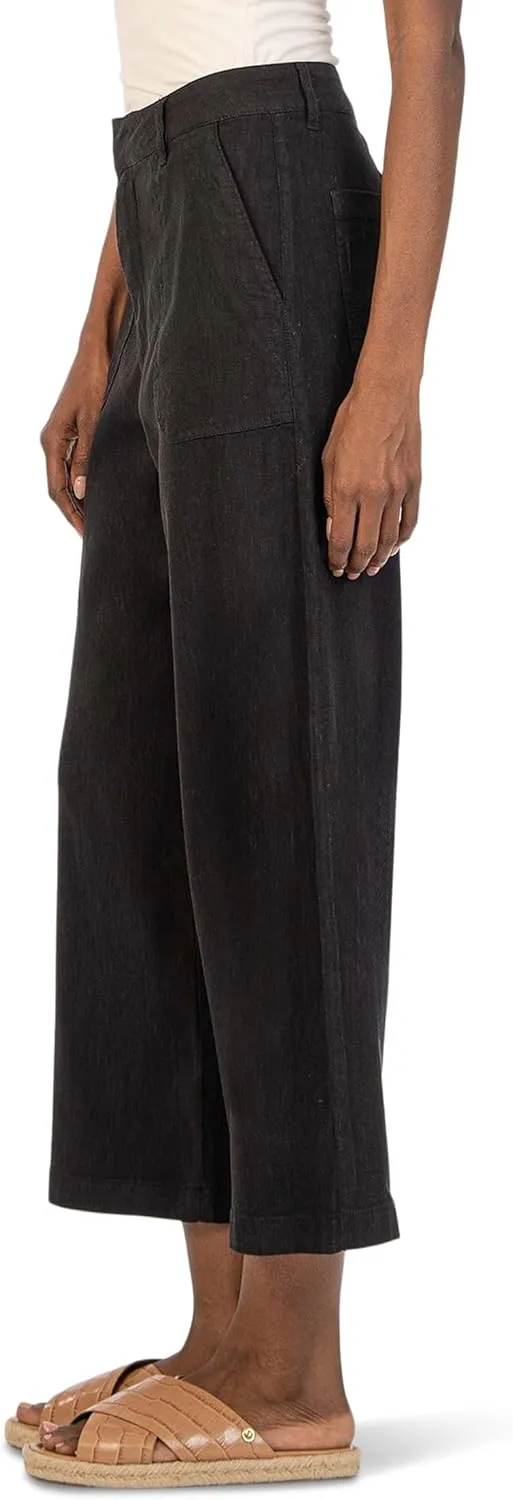 KUT from the Kloth Women's Topaz Wide Leg Pant with Porkchop Pockets