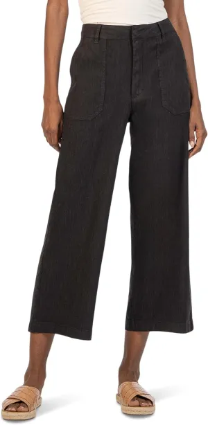 KUT from the Kloth Women's Topaz Wide Leg Pant with Porkchop Pockets