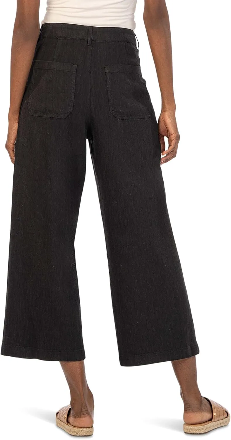 KUT from the Kloth Women's Topaz Wide Leg Pant with Porkchop Pockets