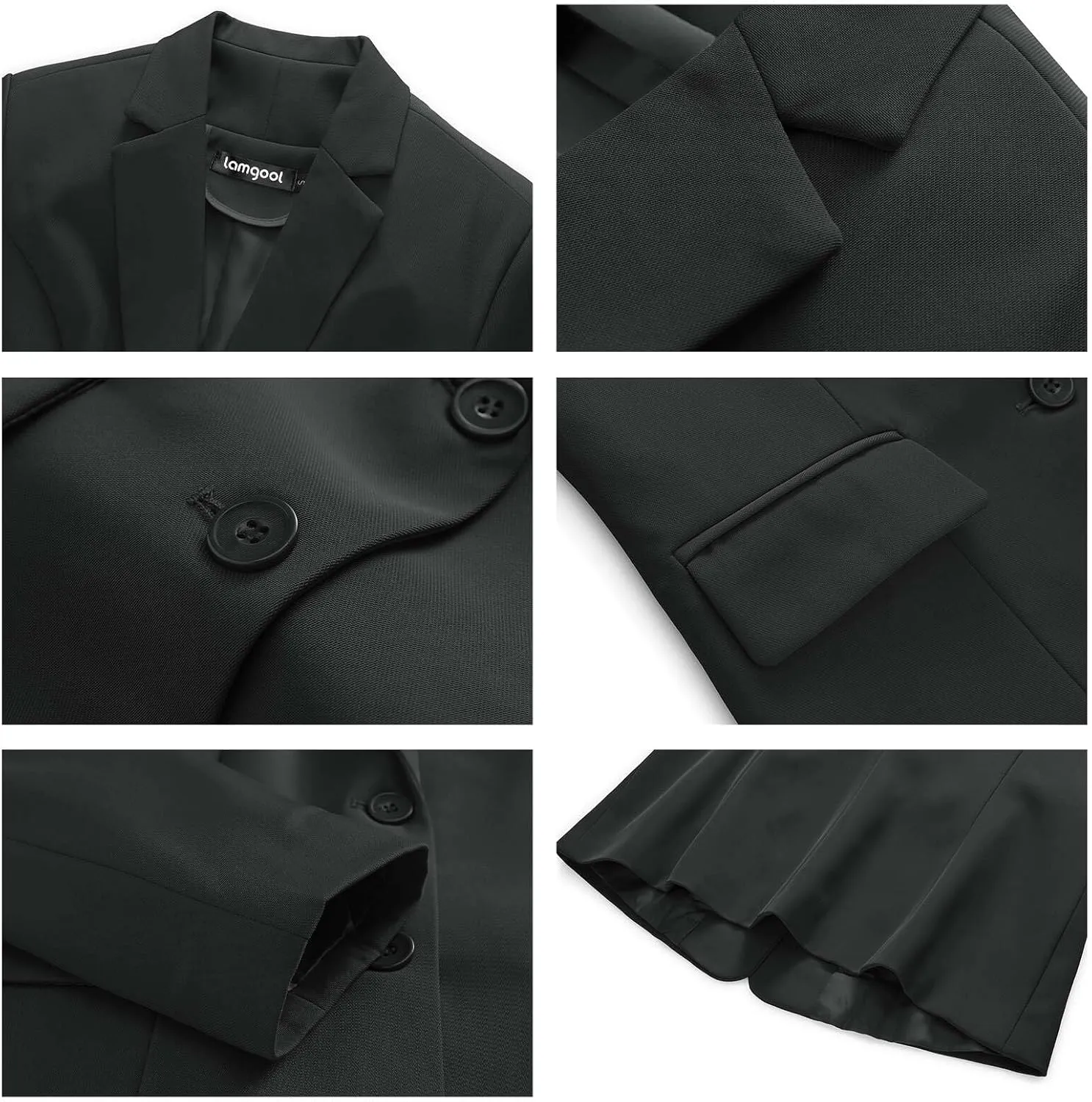 Lamgool Women 3 Piece Suit Single Breasted Blazer Formal Business Pantsuit Office Lady Tuxedo Set