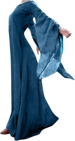 LCMTWX Halloween Costumes for Women Double Layer Chiffon Mesh V Neck Dress Vintage Dress Skirt Himiko Toga Cosplay