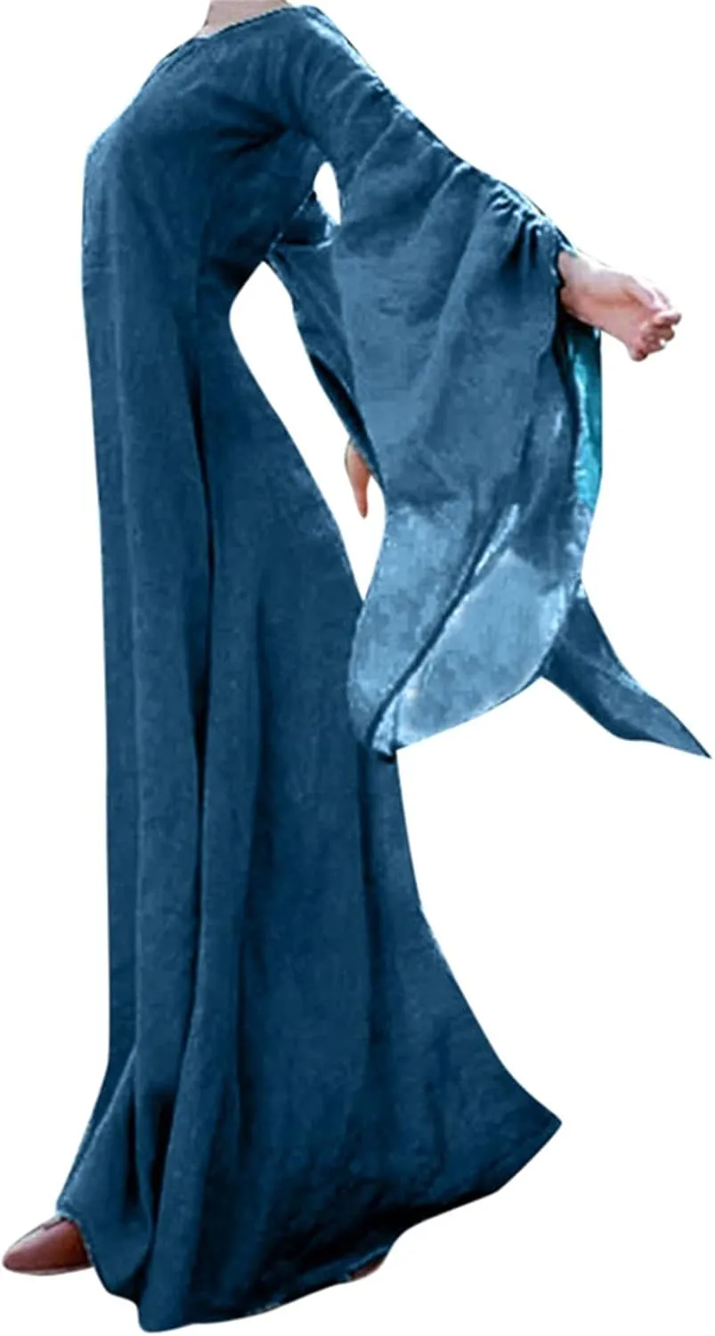 LCMTWX Halloween Costumes for Women Double Layer Chiffon Mesh V Neck Dress Vintage Dress Skirt Himiko Toga Cosplay