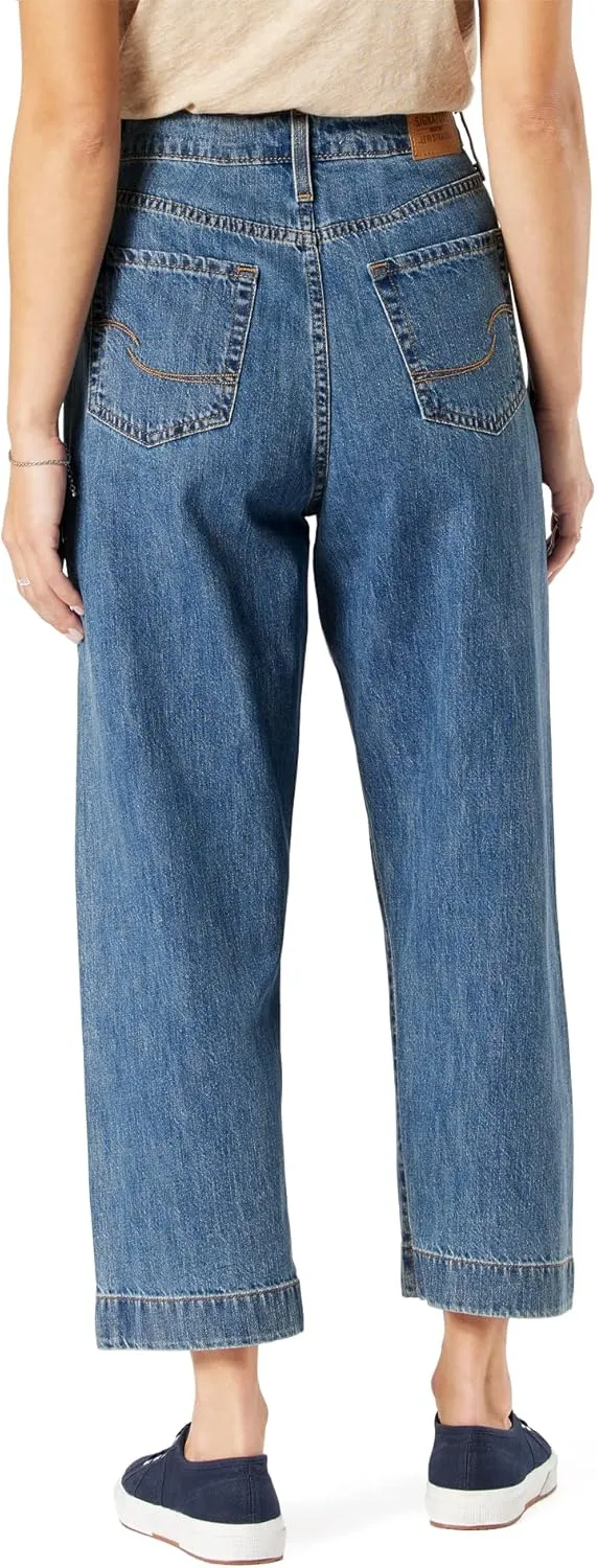 Levi Strauss Signature Gold Women's Heritage High-Rise Loose Crop Stylized Jeans (Available in Plus Size)