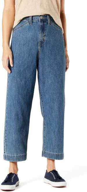 Levi Strauss Signature Gold Women's Heritage High-Rise Loose Crop Stylized Jeans (Available in Plus Size)