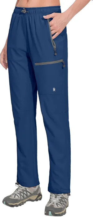 Little Donkey Andy Women's Lightweight Quick Dry Cargo Hiking Pants UPF 50  Stretch Travel Casual Trousers