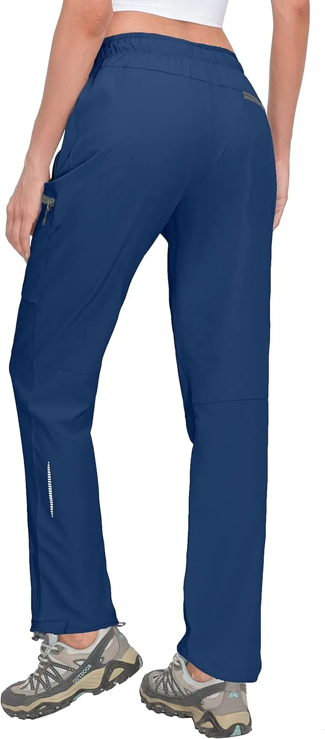 Little Donkey Andy Women's Lightweight Quick Dry Cargo Hiking Pants UPF 50  Stretch Travel Casual Trousers
