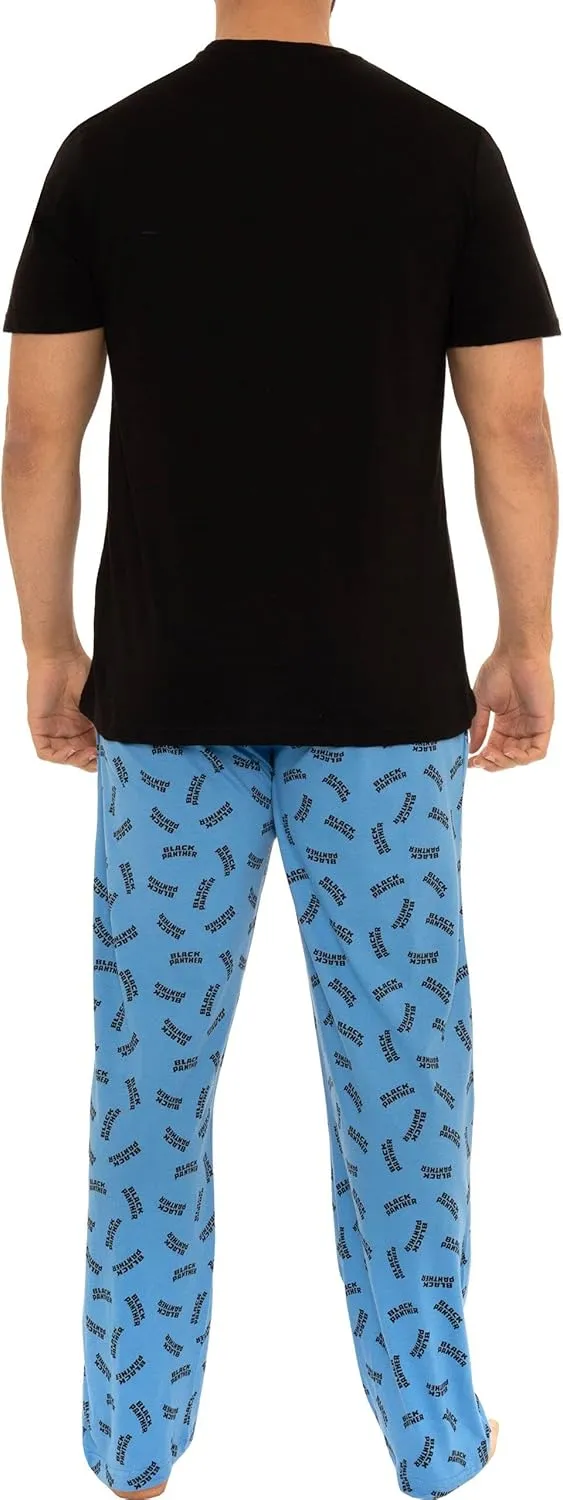 Marvel Mens Pajamas Black Panther