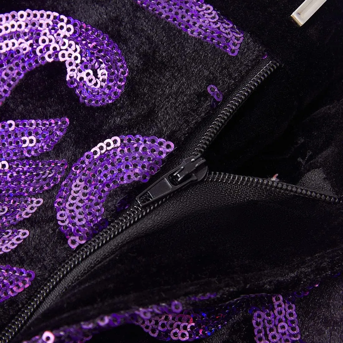 Men's Fashion Floral Glitter Sequin Velvet Pants