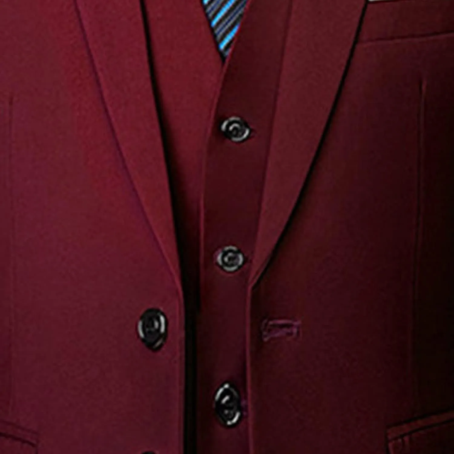 Men's Regular Fit 3 Piece Suit Set Two Button Solid Business Blazer Vest Pants Casual Slim Fit Groomsmen Wedding Suits