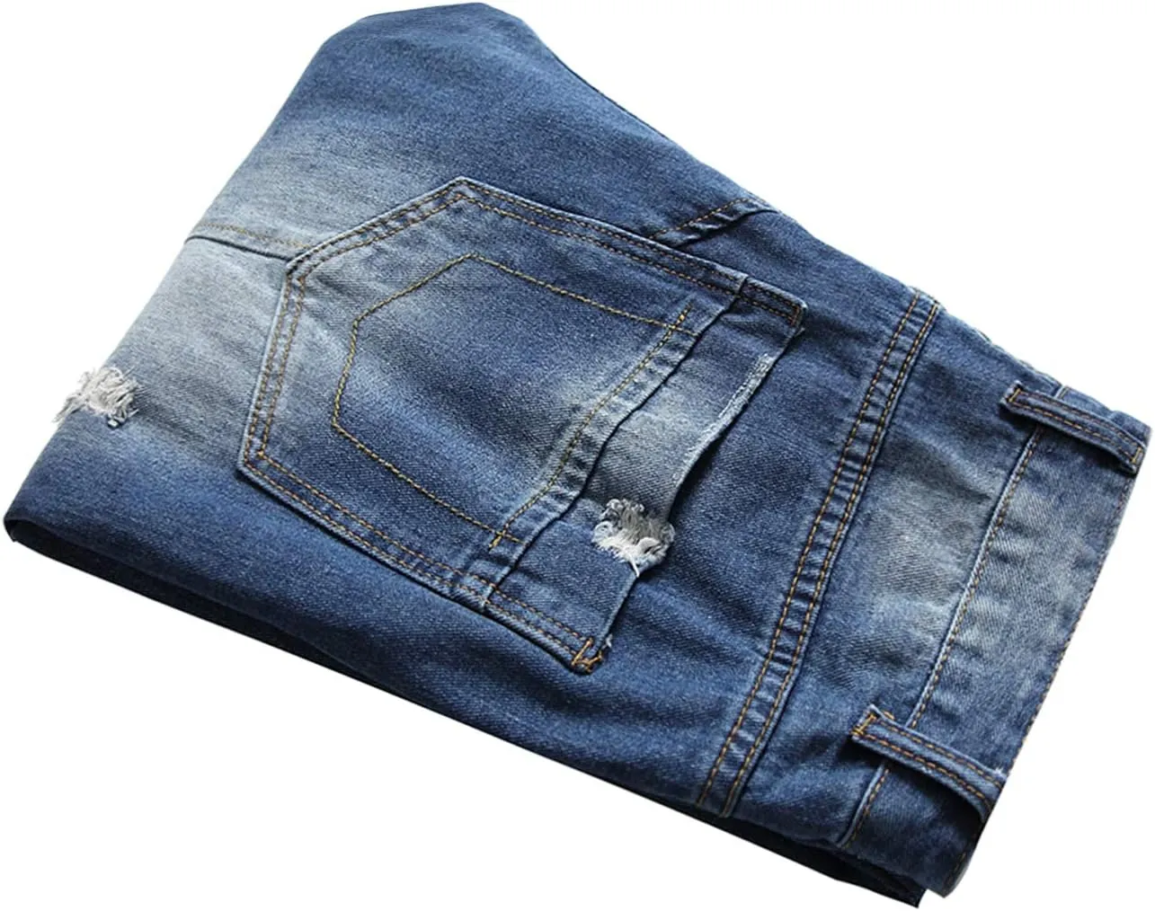 Men's Ripped Jeans,Slim Fit Distressed Straight Leg Fashion Denim Pants