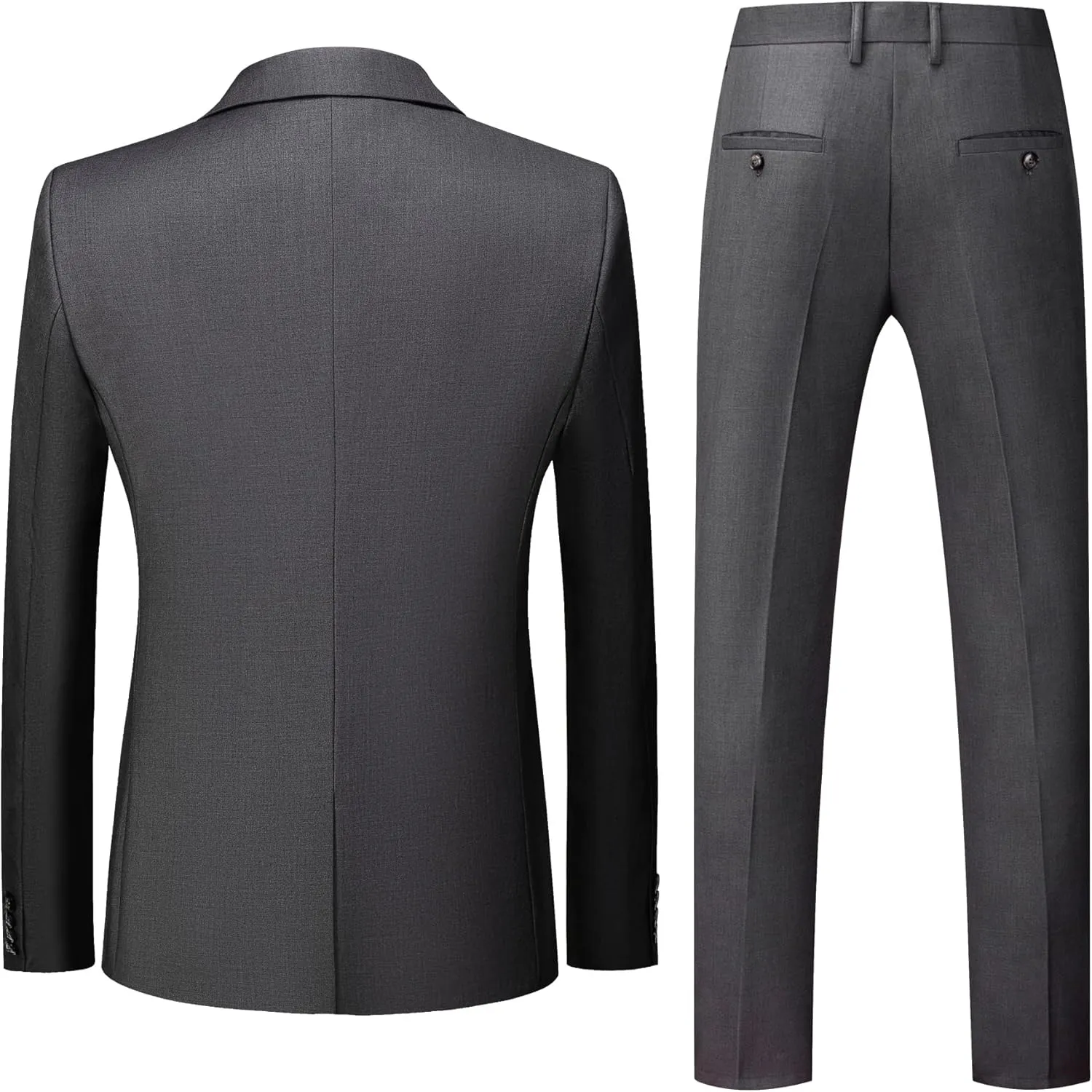 MOGU Men 3 Piece Suit Slim Fit Wedding Tuxedos Formal Prom Suits
