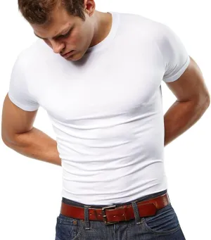 Mr. Davis Men's Bamboo Viscose Tailored Cut Crew Neck Undershirt 6 Pack