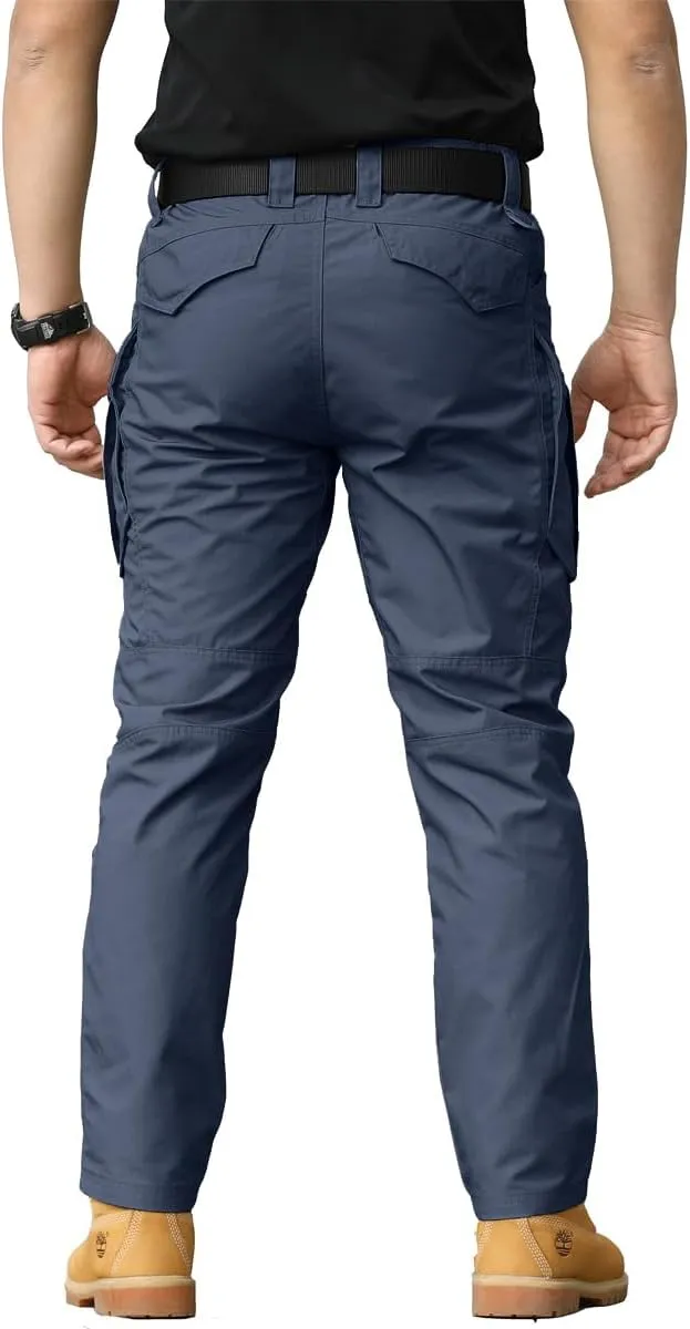 NAVEKULL Men's Hiking Tactical Pants Rip-Stop Military Combat Cargo Pants Lightweight Army Work Outdoor Trousers