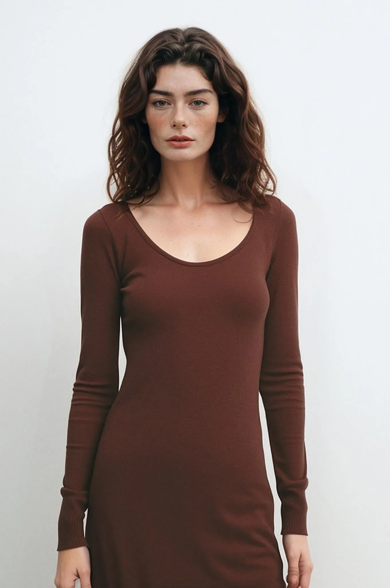 O201944-O201944 - Chunky Knit Mock Neck Sweater - Off-White