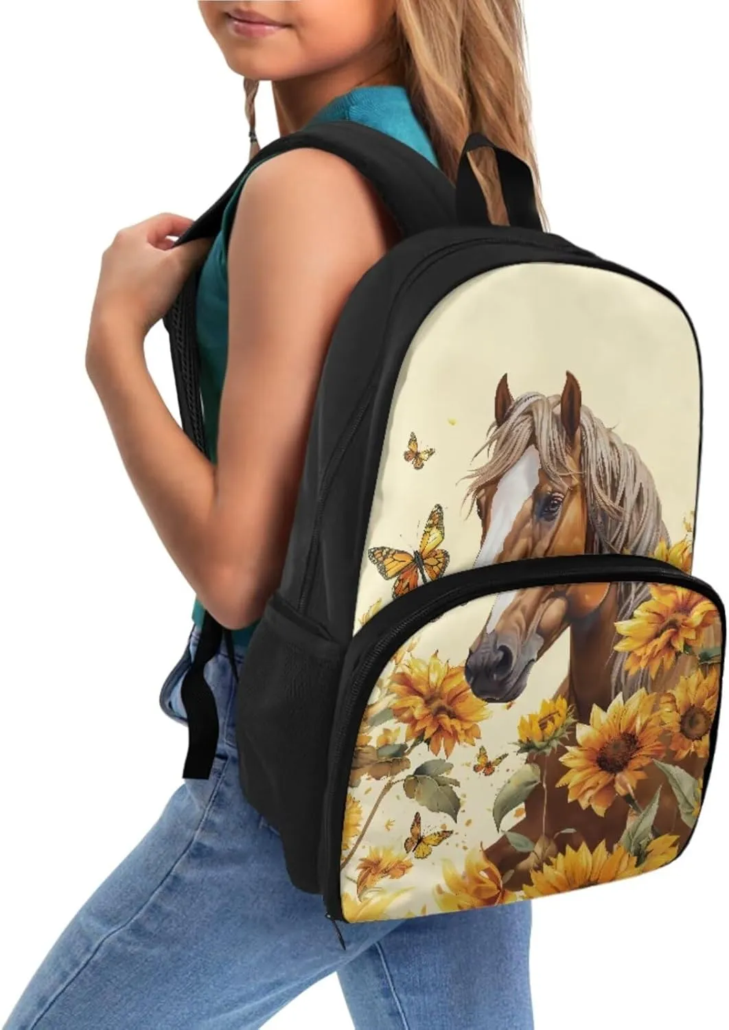 Panda Backpack for Girls Book Bag School Backpacks Set Kids Pencil Case Lunch Backpack with Cooler Compartment, Travel Rucksack Daypack