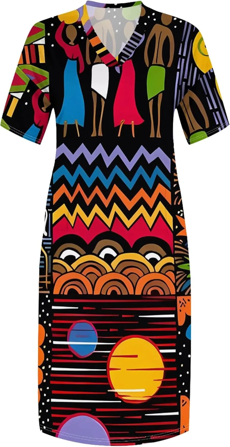 Plus Size Dresses for Curvy Women 2025 Summer Casual Short Sleeve Tshirt Long Maxi Dress with Pockets Beach Vacation Outfits