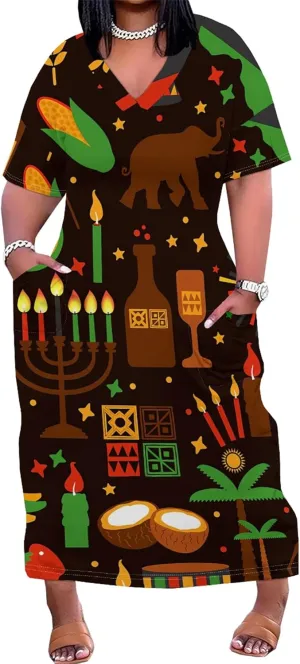 Plus Size Dresses for Curvy Women 2025 Summer Casual Short Sleeve Tshirt Long Maxi Dress with Pockets Beach Vacation Outfits