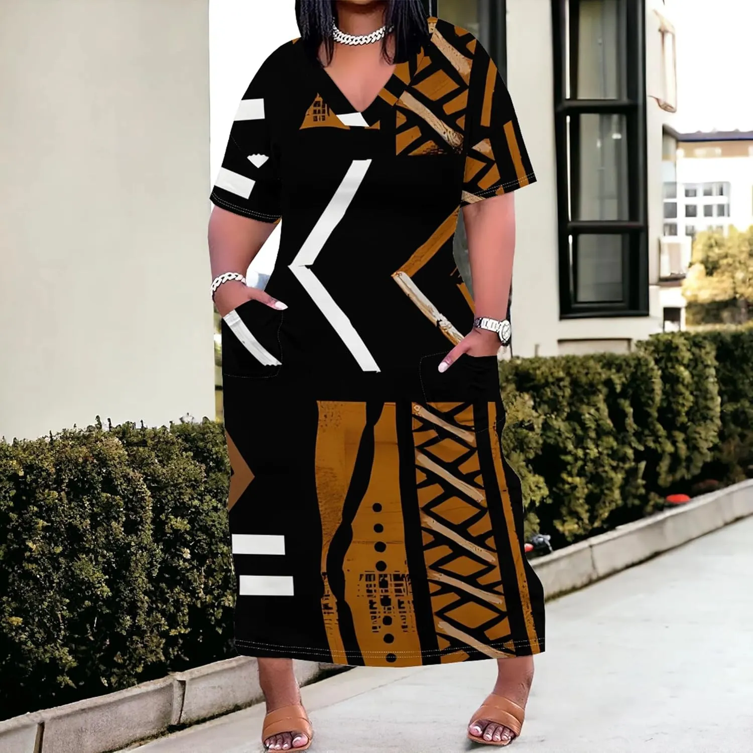 Plus Size Dresses for Curvy Women 2025 Summer Casual Short Sleeve Tshirt Long Maxi Dress with Pockets Beach Vacation Outfits