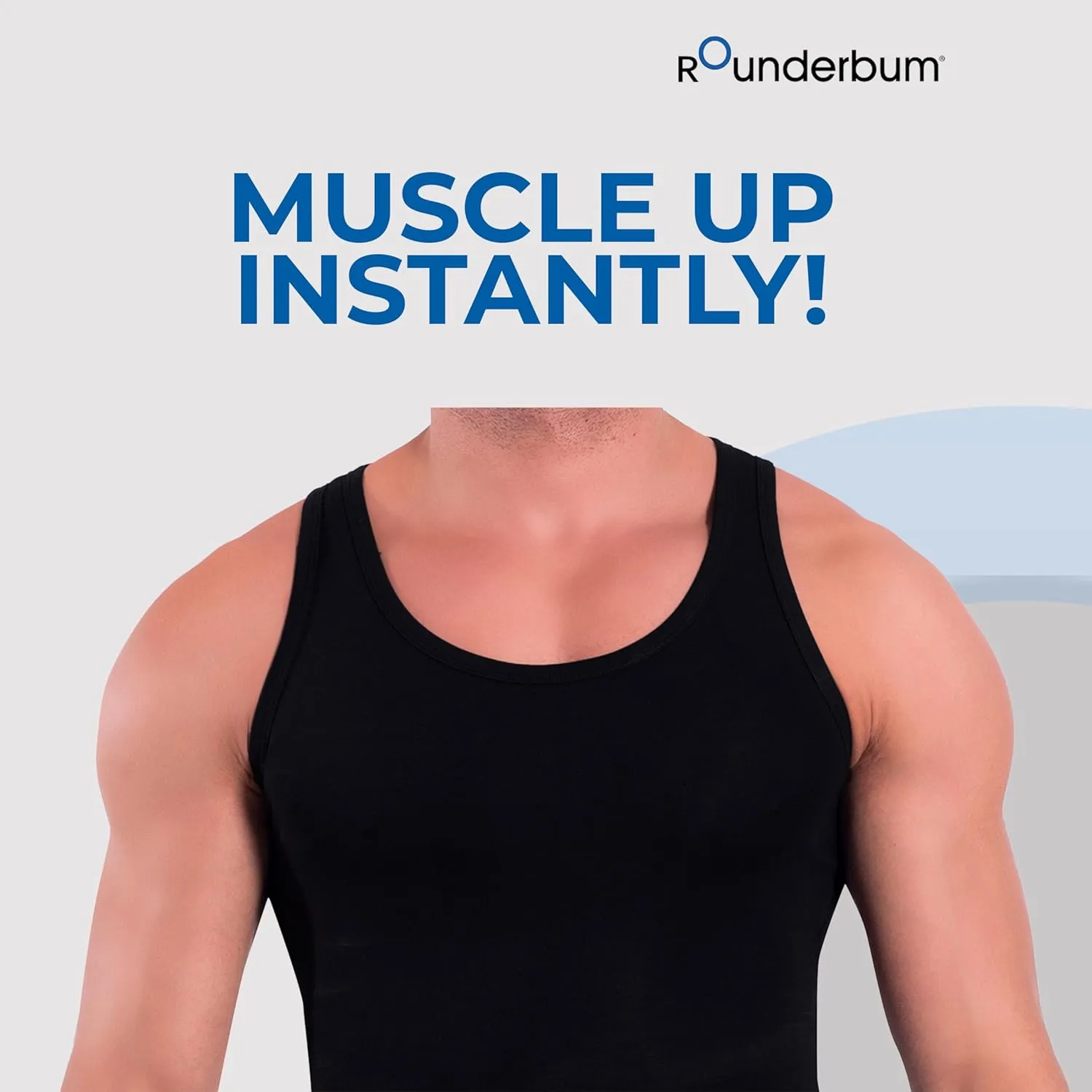 Rounderbum Mens Underwear | Compression Technology | Slim fit Cotton | Core Support Underwear | Slimming Male Tank Top