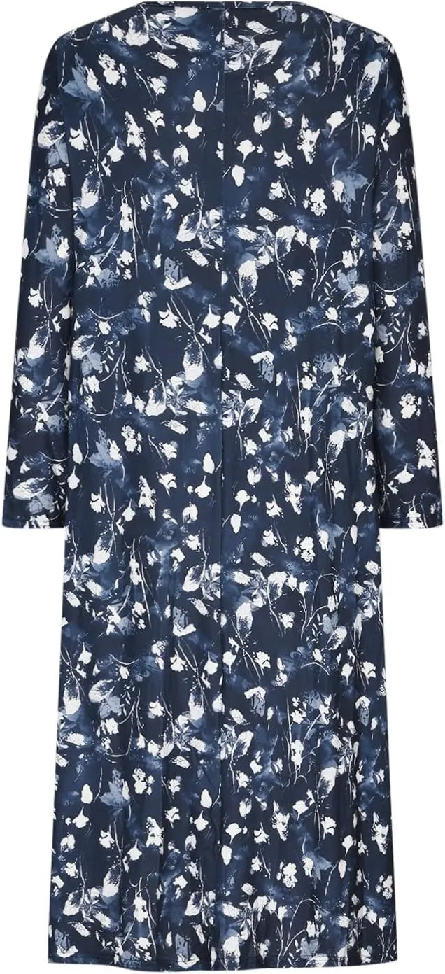 SGASY Plus Size Casual Loose Dresses for Curvy Women 2024 Summer Short Sleeve Shift Flowy Midi Dress with Pockets