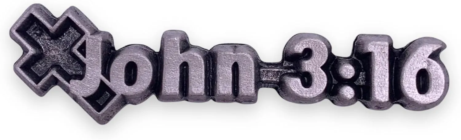 STOCKPINS John 3:16 Christian Biker Lapel Pin Heavy-Duty Motorcycle Pin for Men & Women, Religious Biker Jewelry & Accessories
