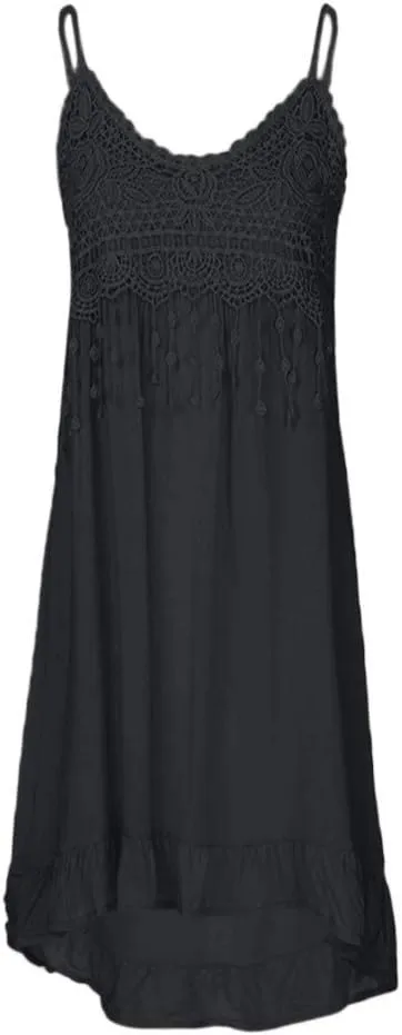 Summer Dresses for Women 2024 Sleeveless Strappy Party Formal Dress Summer Beach Loose Fit Flowy Maxi Sundress