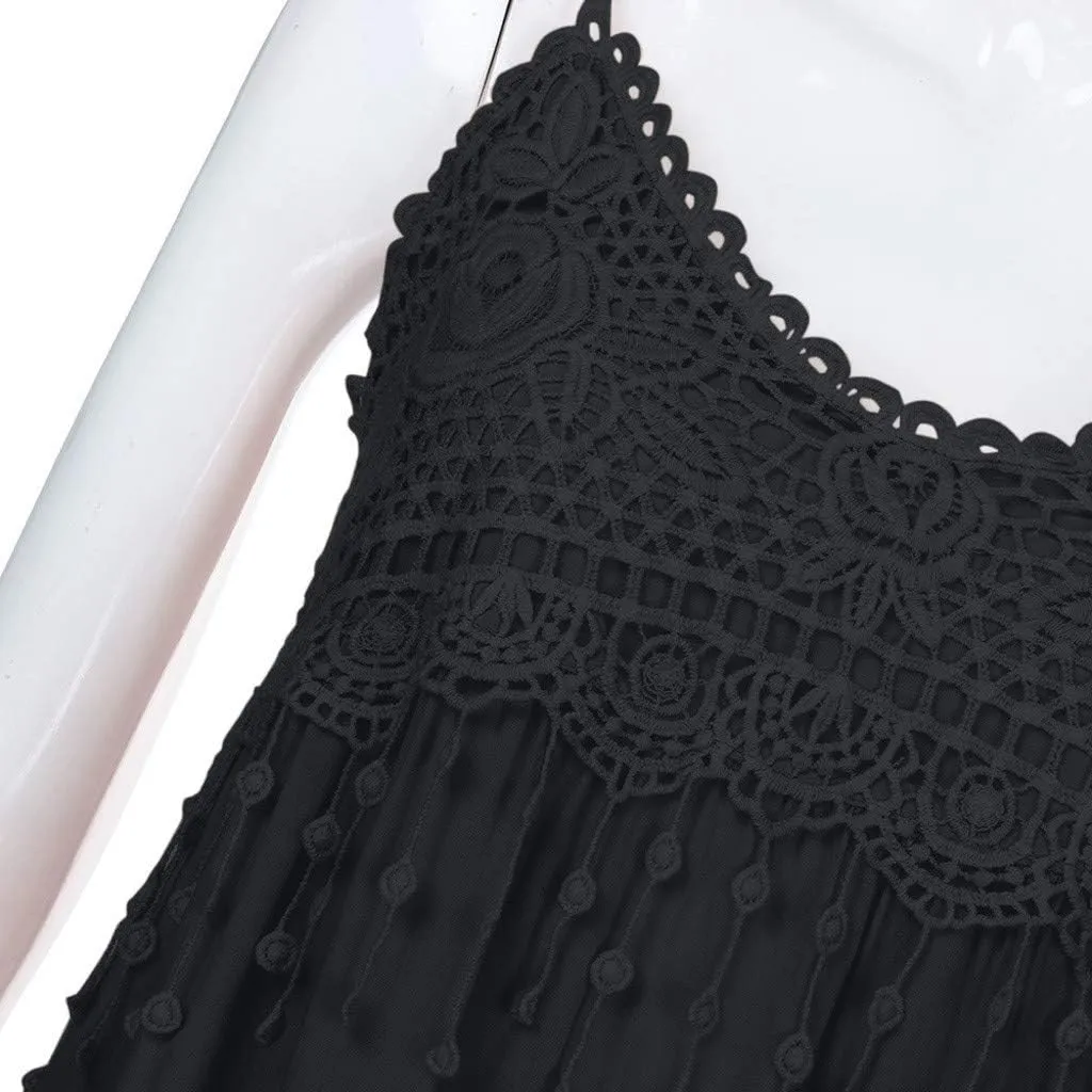 Summer Dresses for Women 2024 Sleeveless Strappy Party Formal Dress Summer Beach Loose Fit Flowy Maxi Sundress