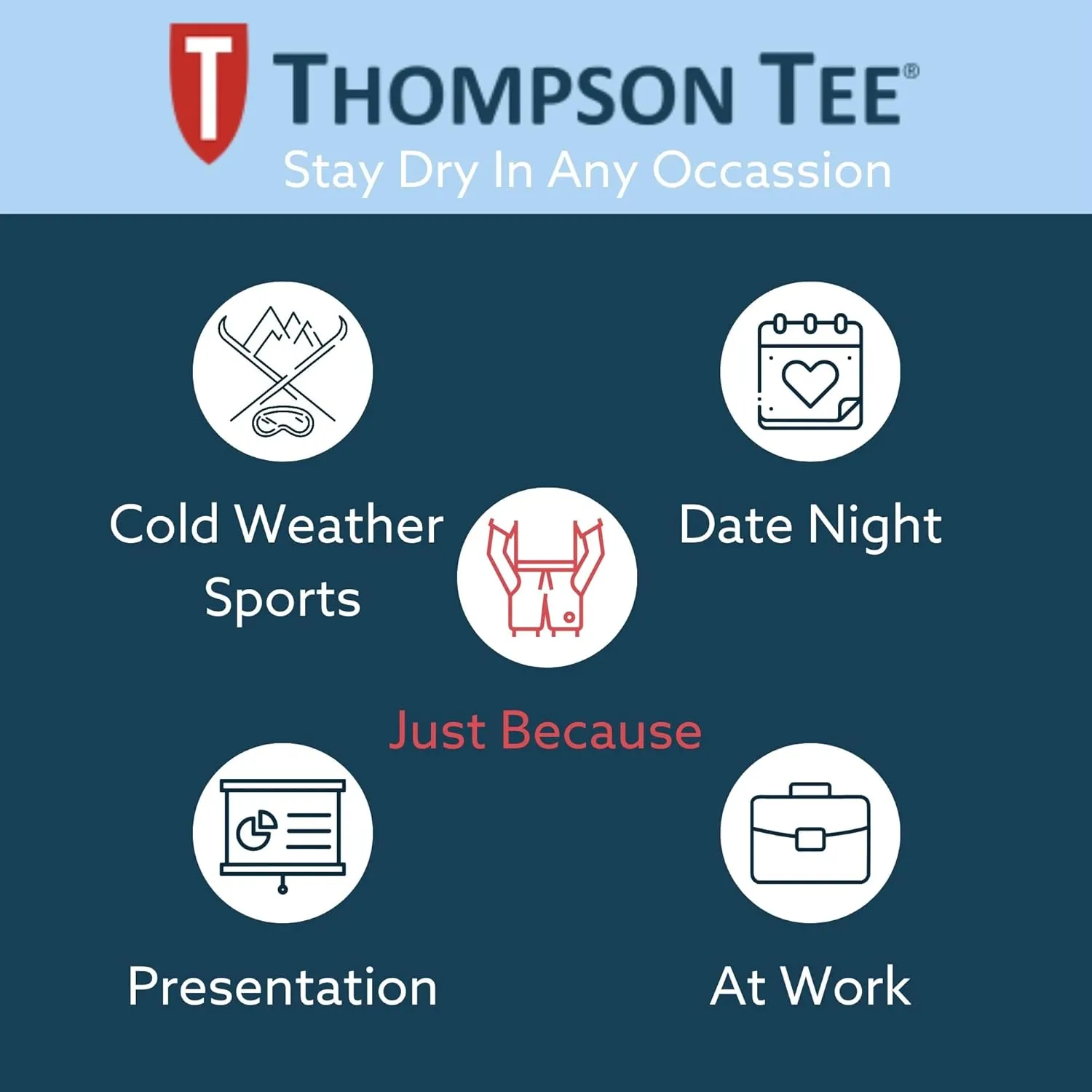 T THOMPSON TEE Men's Sweatproof Long Sleeve Undershirt | Cotton/Micromodal Crew Neck