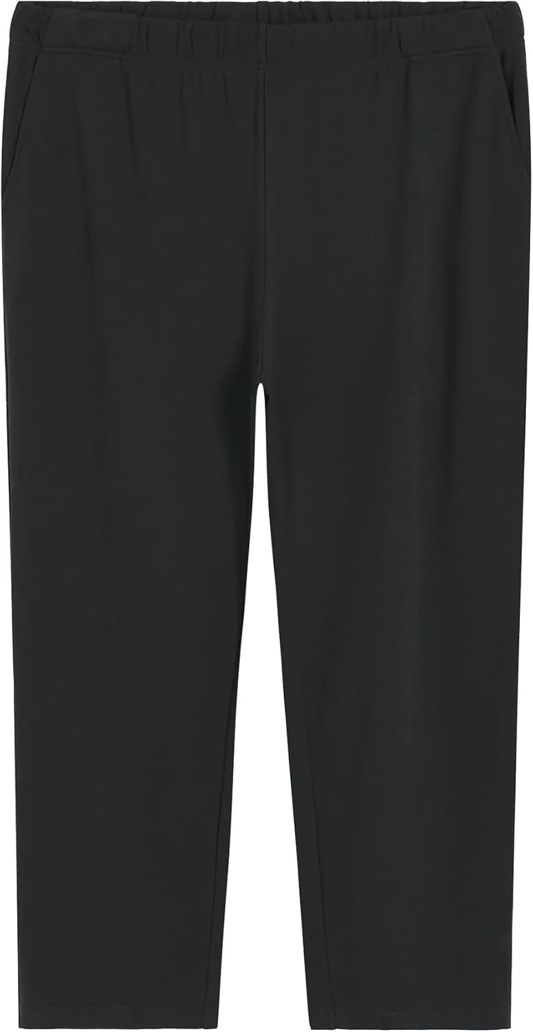 Weintee Women's Plus Size Petite Knit Pants with Pockets