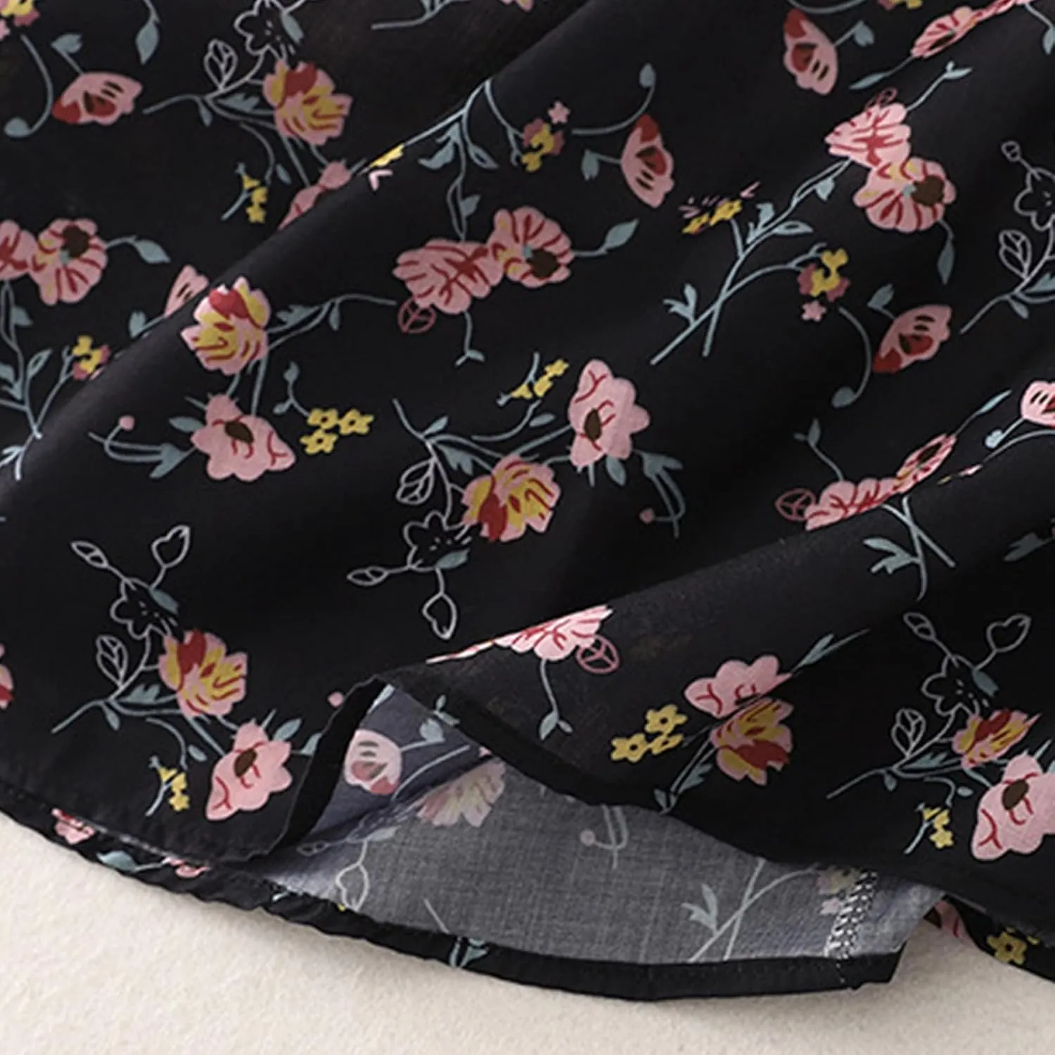 Women's Boho Floral Skirts Casual Soft Drawstring Elastic High Waisted Skirt Trendy Pleated Midi Skirts with Pockets