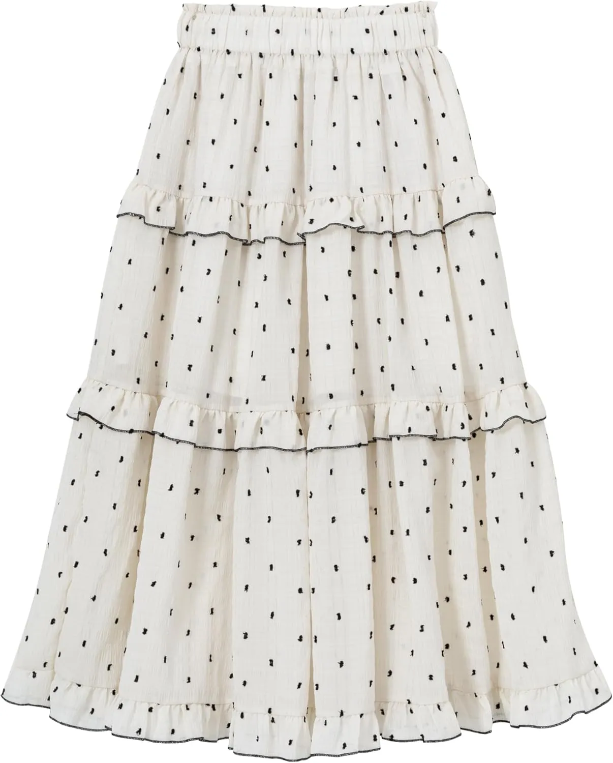 Women's Midi Skirts High Waisted Pleated A-Line Swing Skirts Boho Floral Elastic Asymmetrical Hem Dress