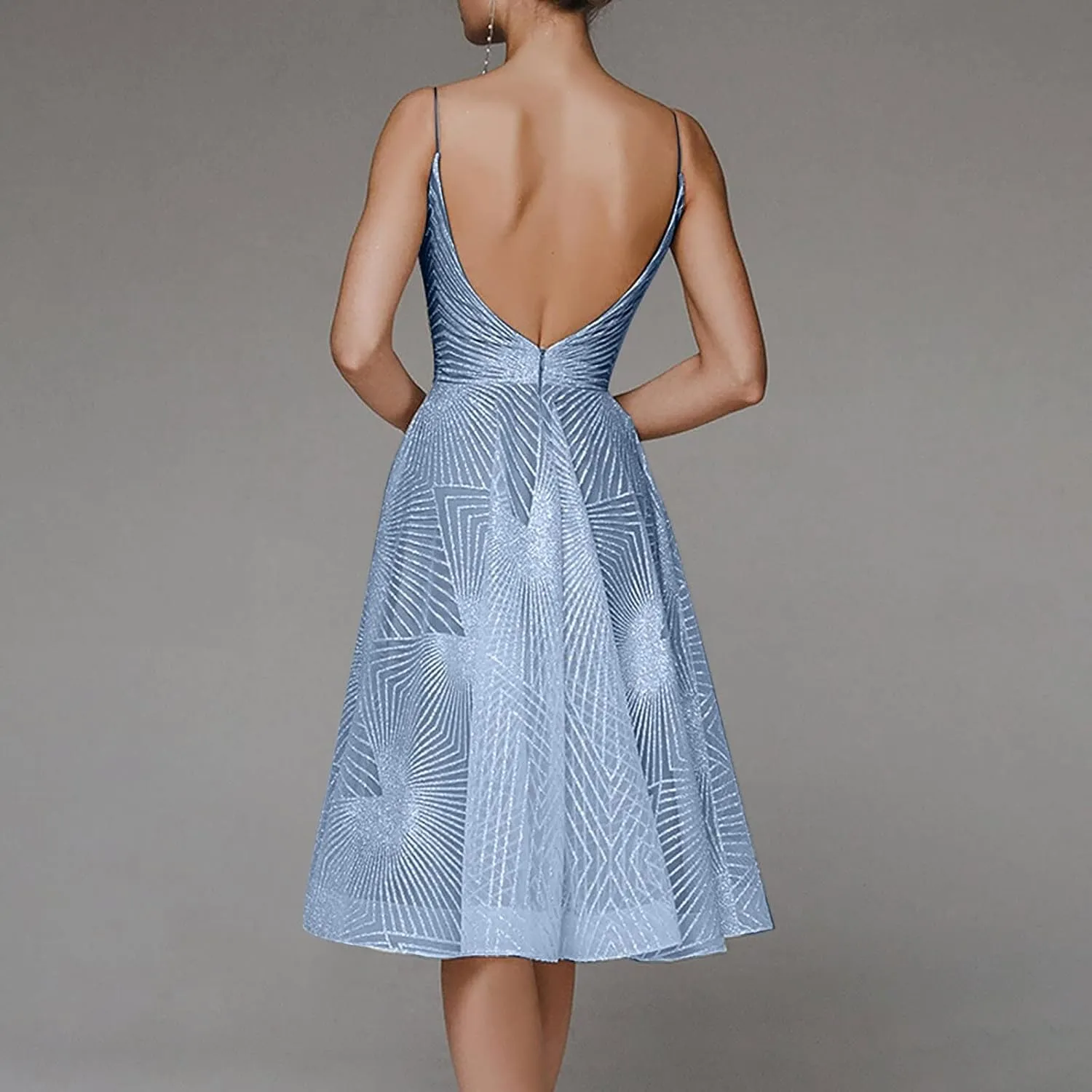 Women's Spaghetti Strap Evening Gowns Dresses Solid Color Tulle Prom Gown Dress Off Shoulder Cocktail Party Dress