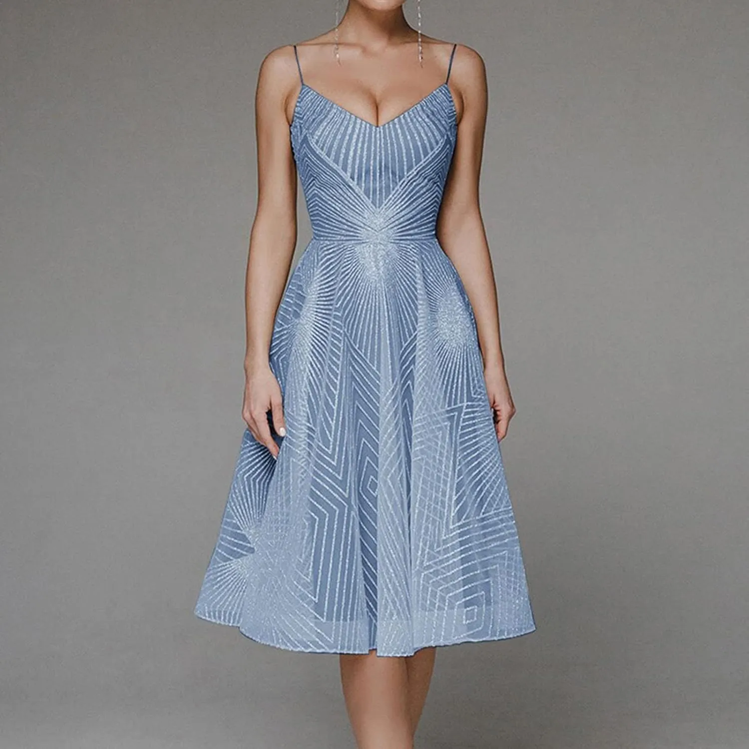 Women's Spaghetti Strap Evening Gowns Dresses Solid Color Tulle Prom Gown Dress Off Shoulder Cocktail Party Dress